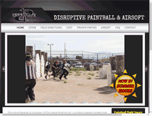 Tablet Screenshot of disruptivepaintball.com